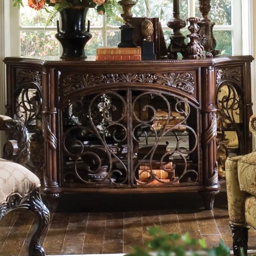 Michael Amini Essex Manor Console Table | J & J Furniture | Sofa Table Mobile Daphne